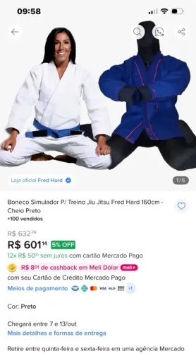 Boneco sparring Jiujitsu judô