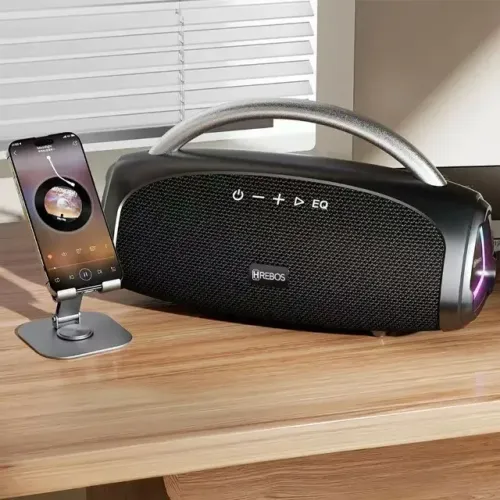 Caixa De Som Bluetooth 60w Luma Sound Cs-201 Led Rgb Prova D'água