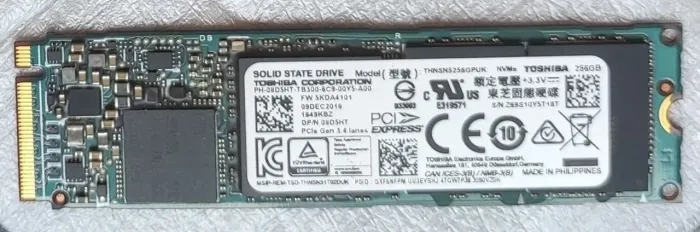 SSD NVMe de 256 GB 