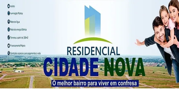 Terreno no Setor Cidade Nova - Confresa - MT. Tamanho: 308 m (22x14).