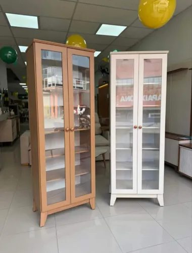 Cristaleira em MDF com Porta de Vidro | Design Moderno | Pronta Entrega