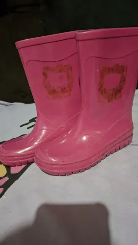 Bota galocha, rosa<br>Adesivo da Hello Kitty<br>N° 29/30