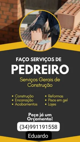 Precisa de Pedreiro? Venha fazer seu orçamento sem compromisso conosco! 