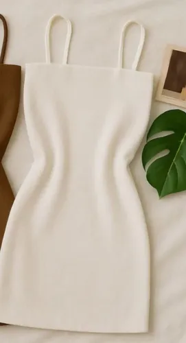 Vestido tubinho branco modela