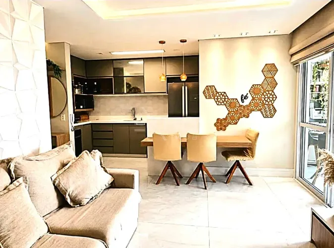 Apartamento 85metros | lindo | andar alto | porteira fechada | 3dorm| suíte | varanda gour