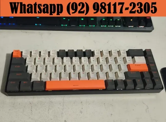Teclado Mecânico Ziyoulang K68 Gamer Switch Vermelho 60%