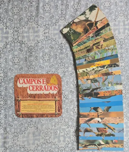 Set cards/figurinhas + Cartão Nestlé Surpresa A Fauna dos Campo e Cerrados (1989) completo