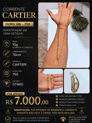 Corrente de ouro 10 gramas