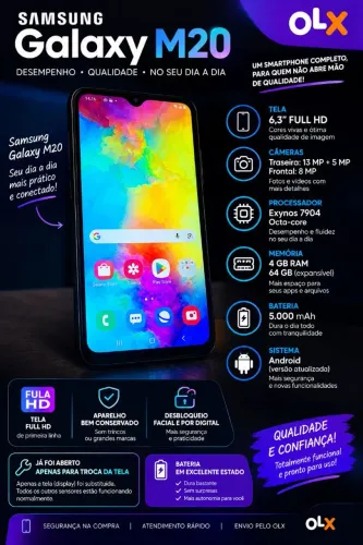 Samsung M20 (LEIA A DESCRIÇÃO)