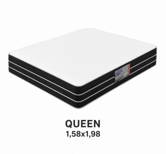 Kit Direto De Fábrica Box Baú Queen + Colchão Molas Ensacadas Queen 1,58x1,98