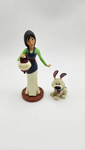 Miniaturas Mulan e Irmãozinho (Disney Store)
