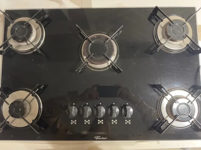 Cooktop Fischer 5 bocas ? Modelo 1642-6985 ? Bivolt - usado