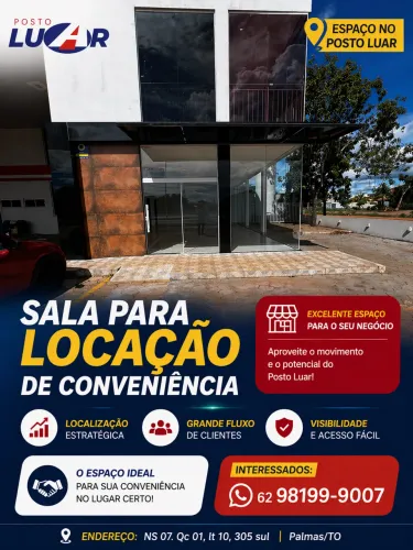 Sala comercial em posto de combustível | Alto fluxo diário
