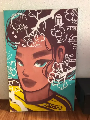 Tela Quadro Siren - arte em grafite