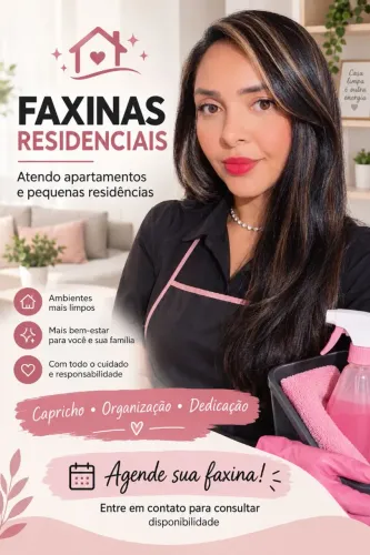 Faço faxina limpeza