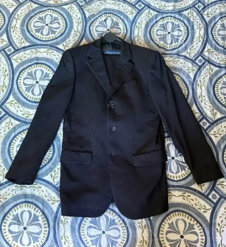 Terno Crawford Preto 100% Lã Tamanho 46L/40