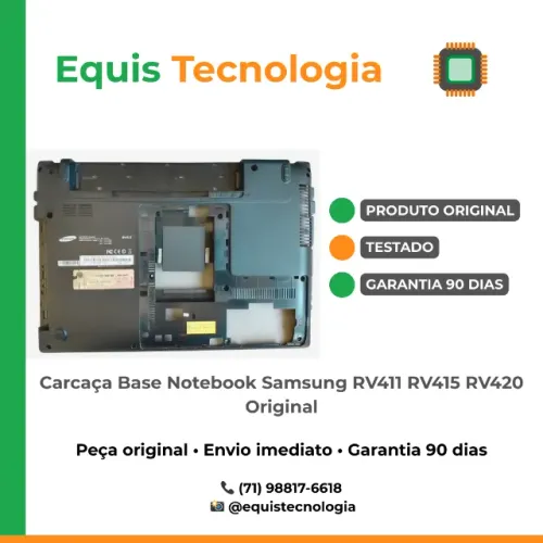 Carcaça Base Notebook Samsung RV411 RV415 RV420 Original