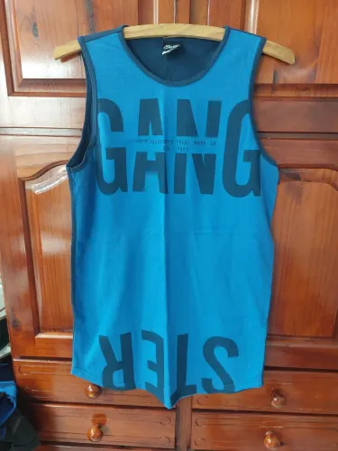Camisa Regata Azul - Tamanho 14