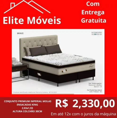 Cama Super King Nova com garantia de fabrica. 