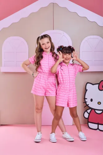 Macaquinho hello kit infantil Tendência 