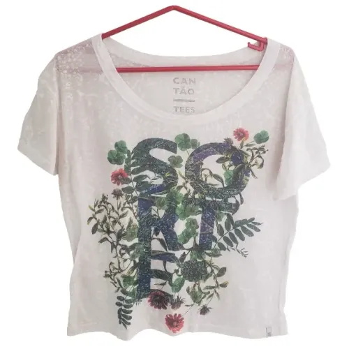 Camiseta Cantão Tees Branca Feminina Original Tamanho P