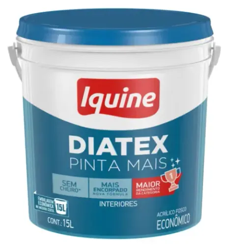 Tinta Acrílica Diatex Pinta Mais Branco Neve 15L - Iquine