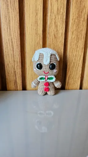 Boneco Biscoito de Gengibre,  em Amigurumi,  crochê 