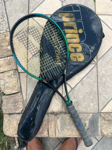 Raquete de tênis usada Prince Comp Lite 1990 rara 