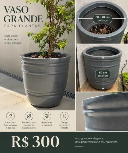 Vaso de planta grande