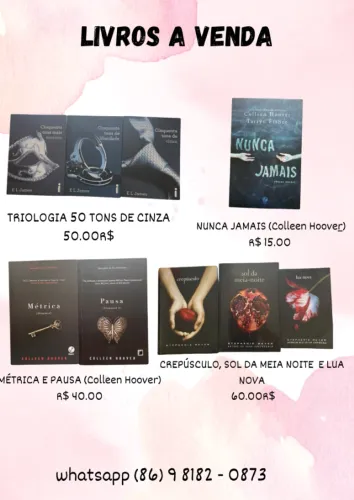 Vários livros em estado de novo