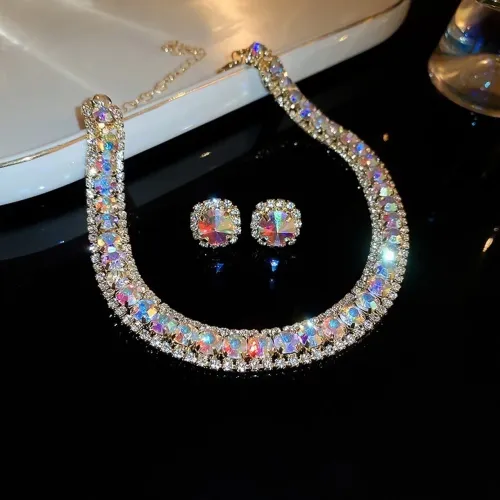 CONJUNTO COLAR E BRINCO LUXO 