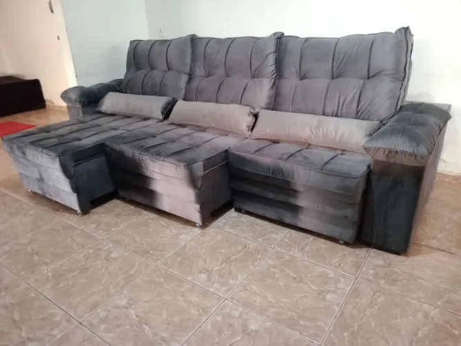 Oportunidade sofá retrátil e reclinável FRETE GRÁTIS FABRICAÇÃO PAGAMENTO NA ENTREGA
