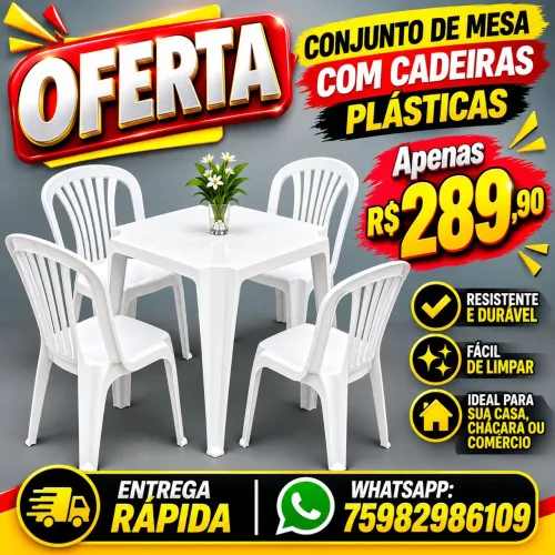 Conjuntos de mesas com cadeiras bistrô - Oferta