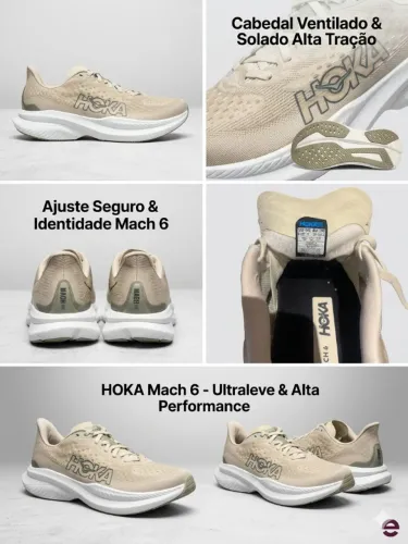 tênis hoka mach 6 tamanho 37-38/8.5us novo (original c/ caixa)
