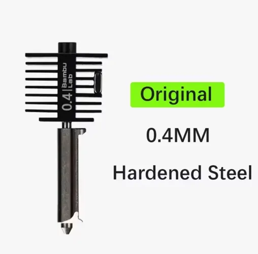 Hotend bico 0.4 mm de aço endurecido Bambulab A1