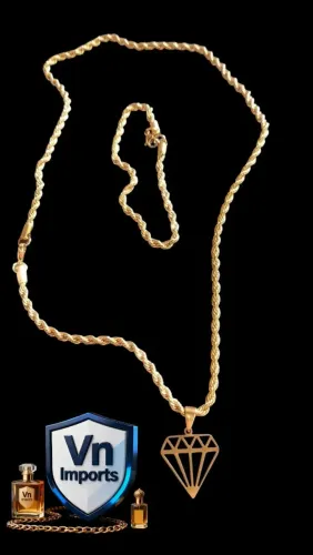 Kit corrente e pulseira aço inoxidável pegar Ceasa