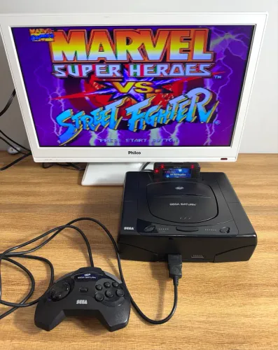 Sega Saturno + saroo cm 116 jogos - chaveado