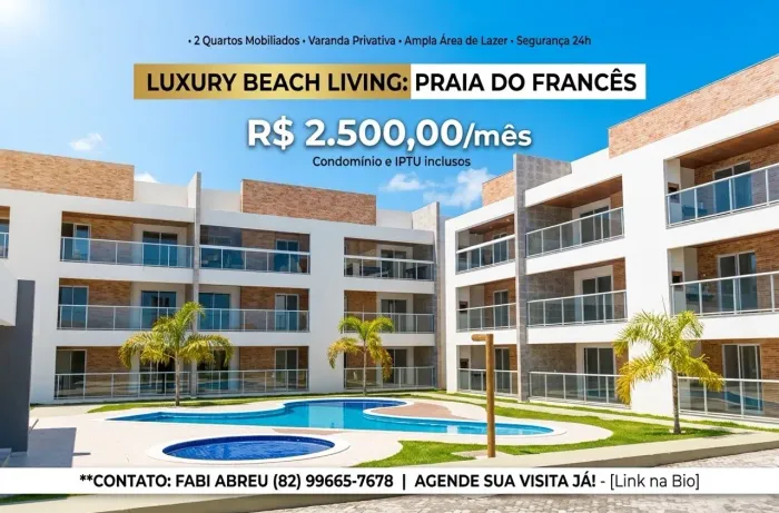 Apartamento Na praia do Francês condomínio fechado