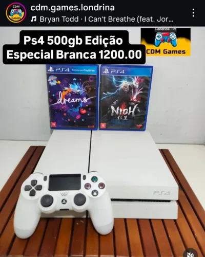 Ps4 500gb Edição Especial Branca 1200.00 - Versão 13.52 - Não Aceito Oferta