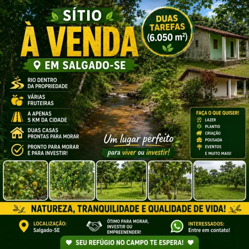 Sítio em Salgado ( Rio dentro )