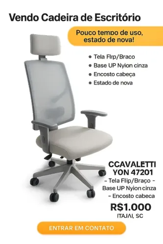 Cadeira de escritório gamer CAVALETTI YON 47201 - Tela Flip/Braço