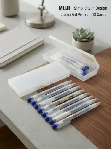 Muji Pen retrátil gel O.5 (kit com 3)