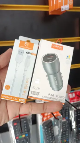Fonte carregador veicular turbo carga em 30 minutos 