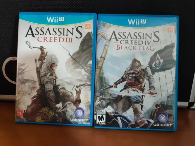 Assassins Creed 3 + Assassins Creed Black Flag Originais Wii U