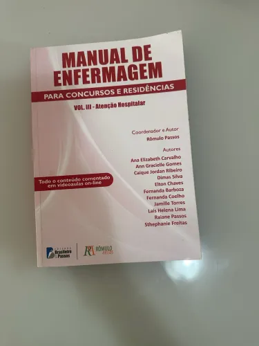 Kit de 3 livros Manual de Enfermagem para concursos