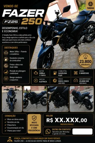 Vende -se moto Yamaha 