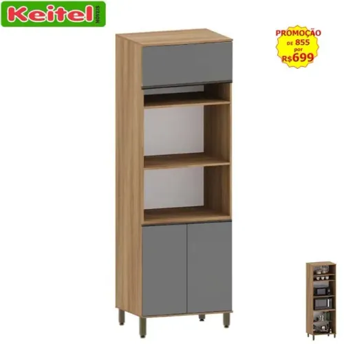 Torre Forno e Micro Diana Avelã / Cinza Promoção de R$855,00 Por R$699,00.