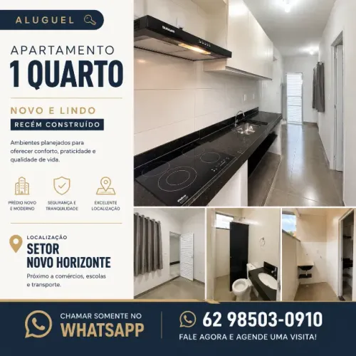 Alugo Ap 1qt SEM FIADOR DIRETO DONO GARAGEM ARMARIO Novo Horizonte Goiania sudoeste rua