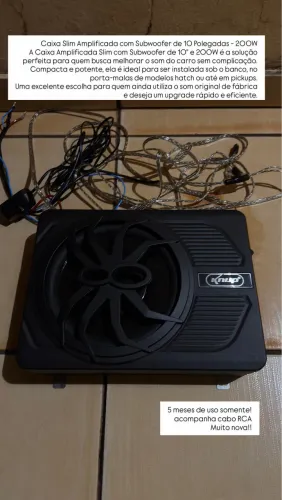 Caixa Slim Amplificada com Subwoofer