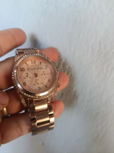 Michael Kors MK5263 Rose Gold Com Cristais Original